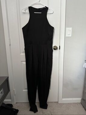 PrettyLittleThing Black High-Neck Sleeveless Jumpsuit